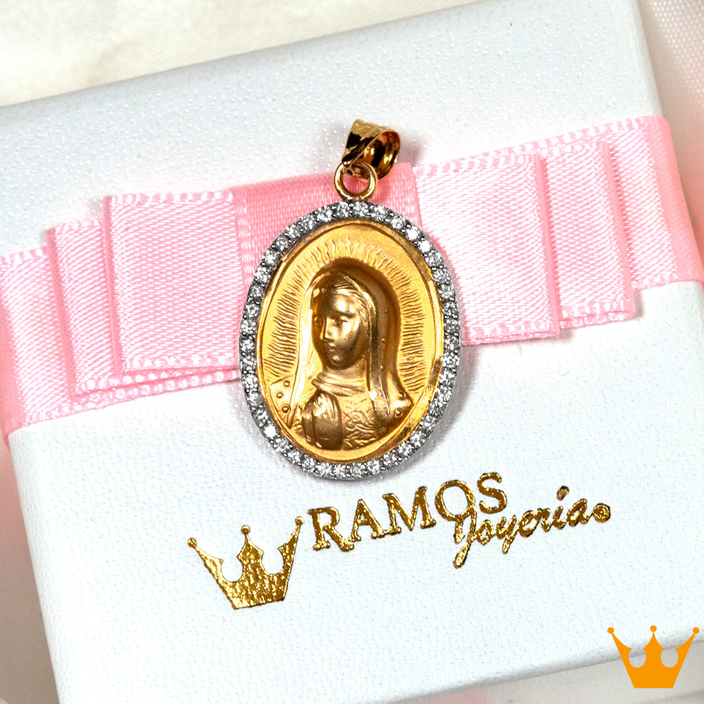 Medalla rostro de la Virgen de Guadalupe