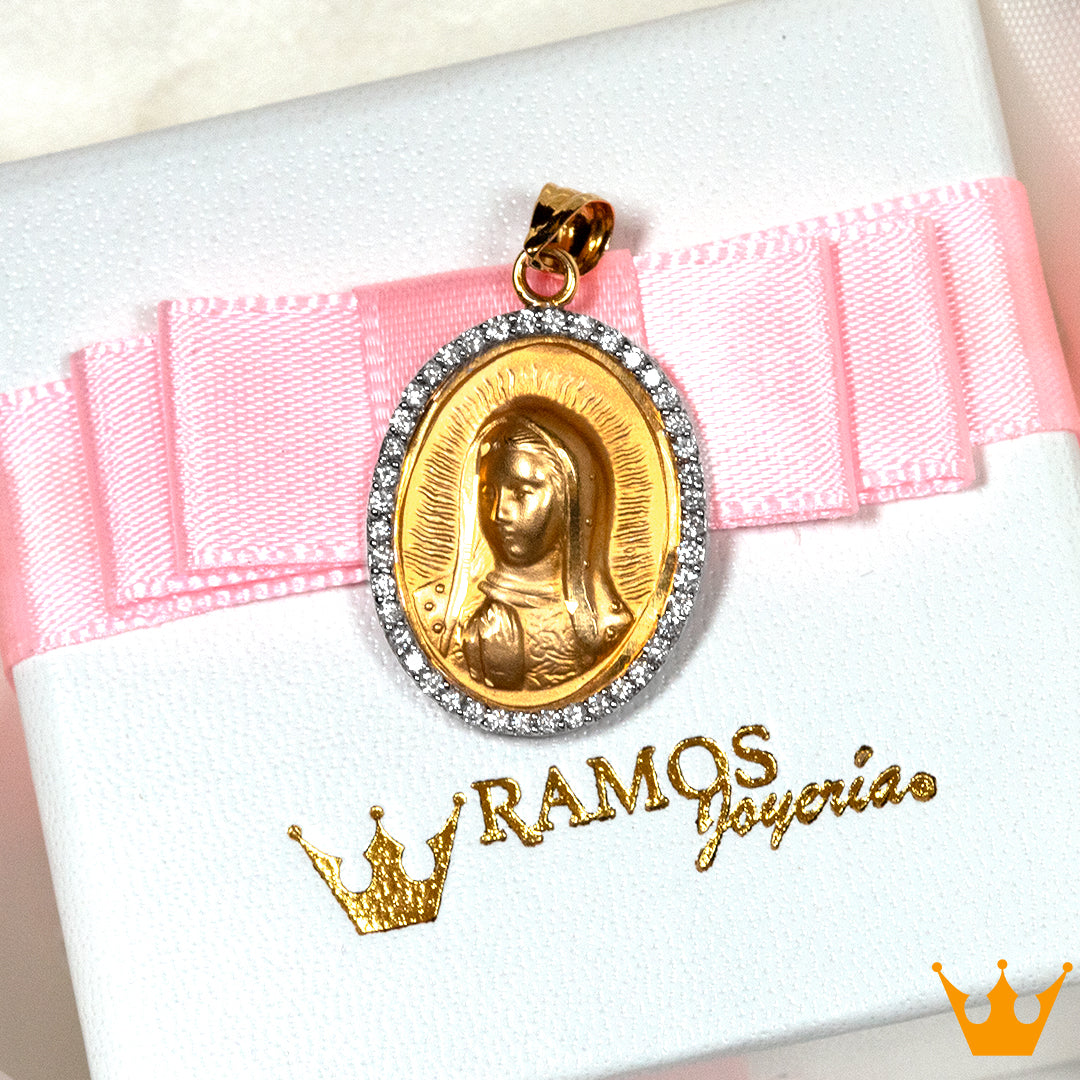 Medalla rostro de la Virgen de Guadalupe