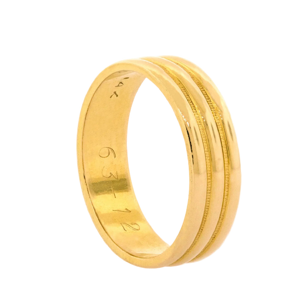 Par de anillos de boda con doble canal
