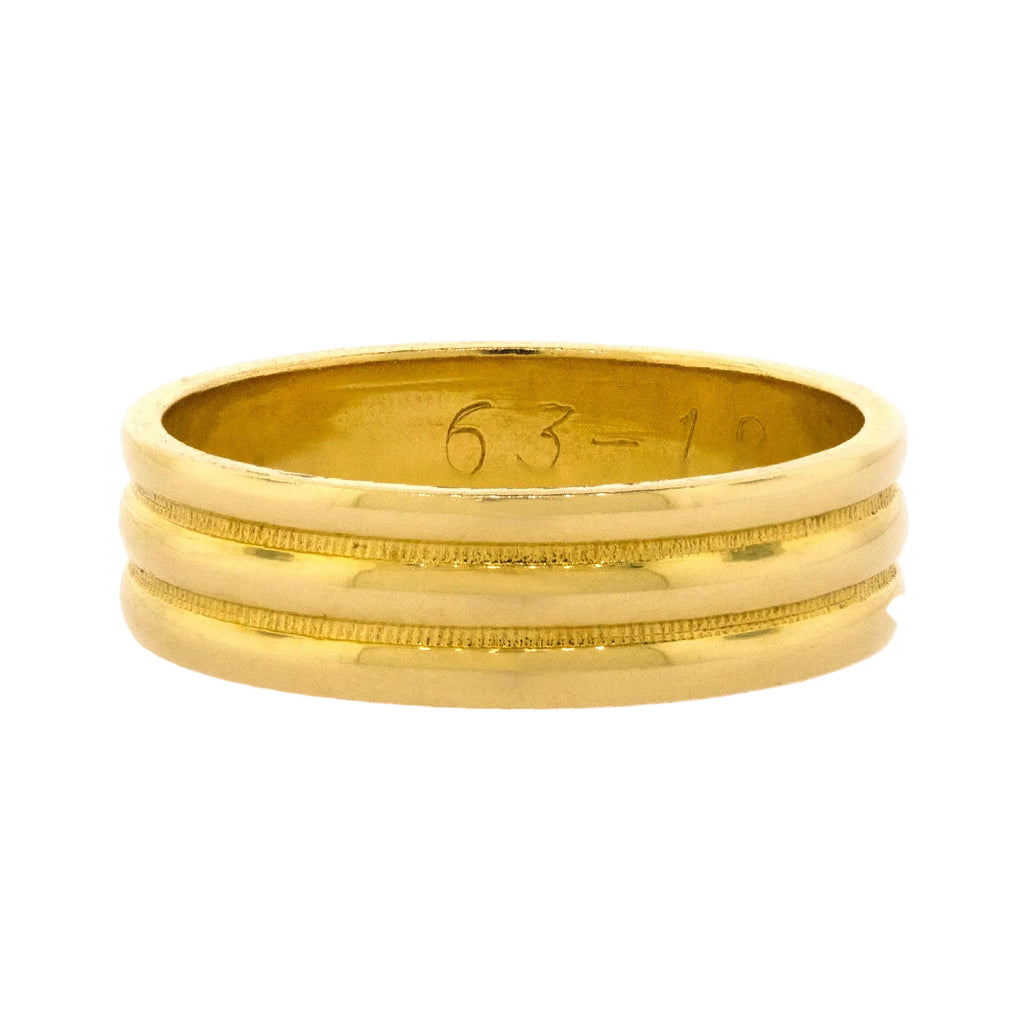 Par de anillos de boda con doble canal