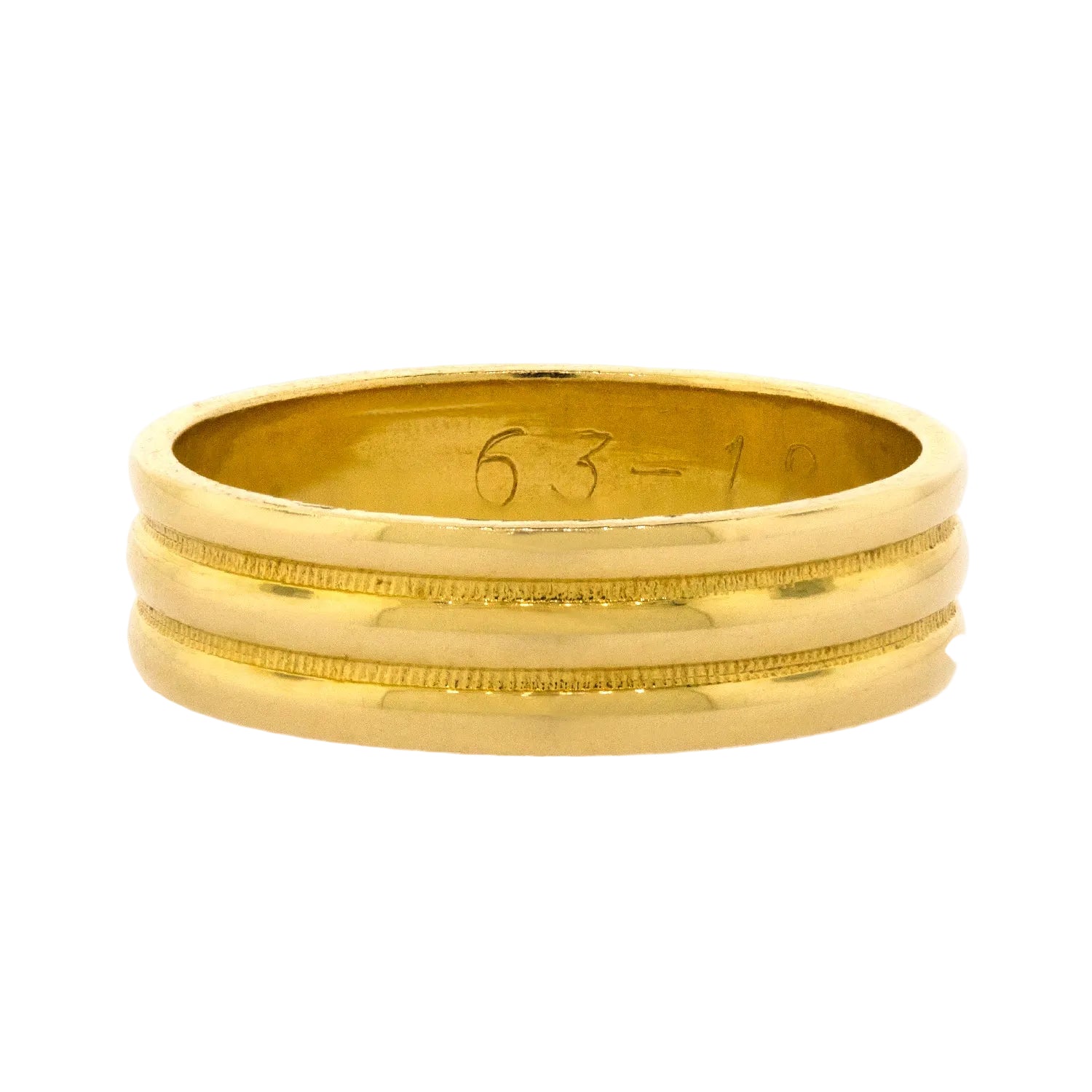 Par de anillos de boda con doble canal