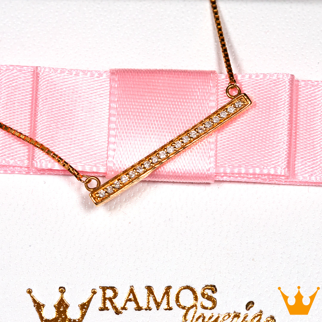 Pendentif barra de diamantes oro amarillo