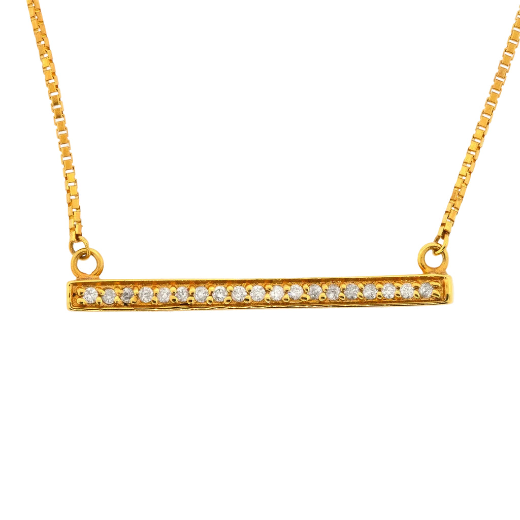Pendentif barra de diamantes oro amarillo