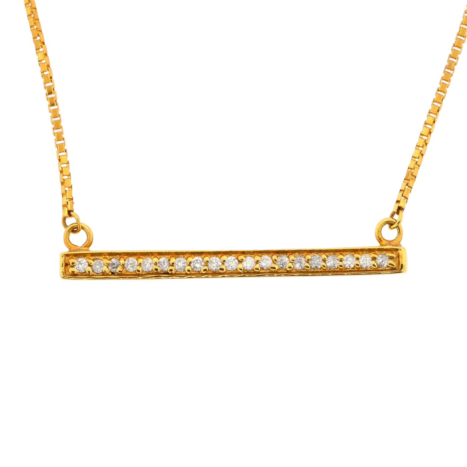 Pendentif barra de diamantes oro amarillo