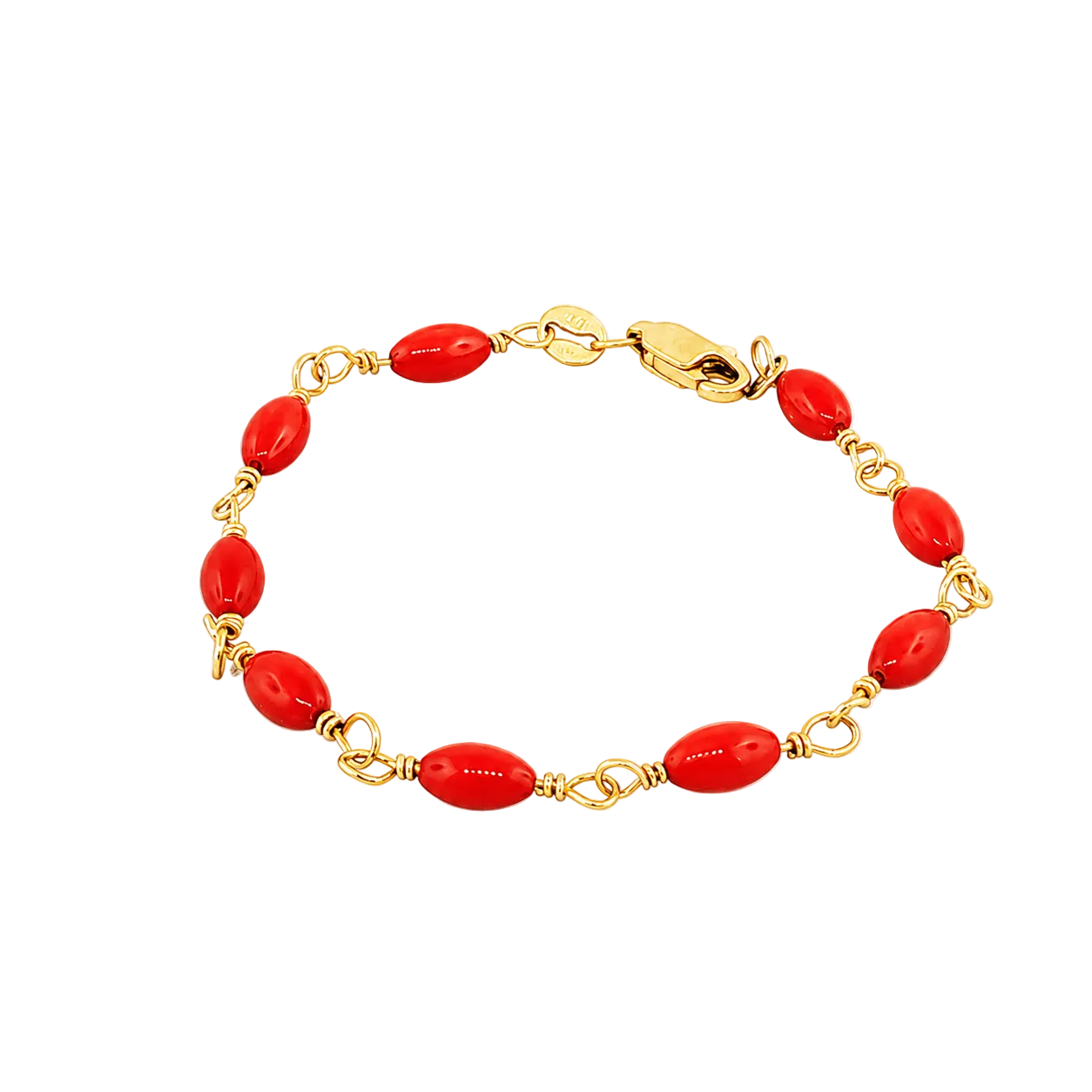 Pulso de corales rojos ovalados