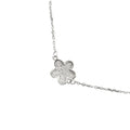 Pulso flores oro blanco