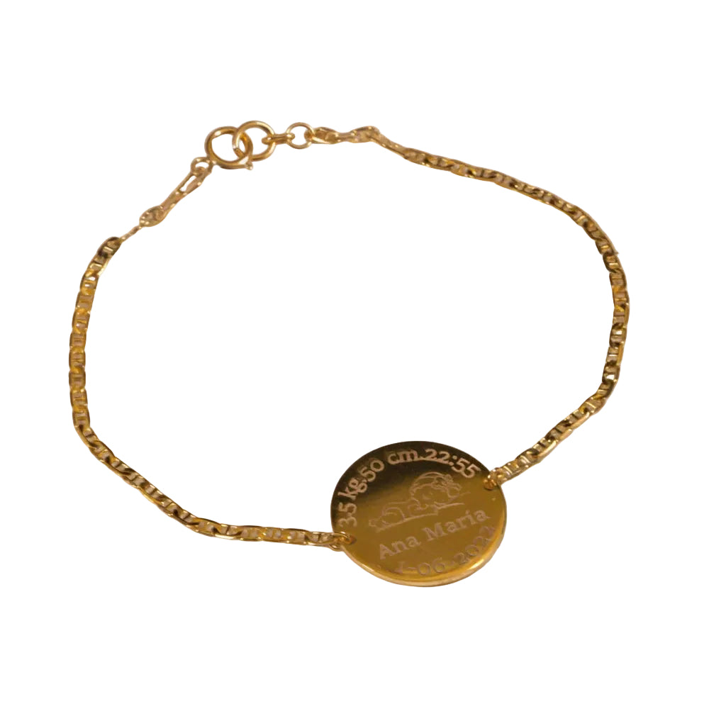 Pulso con placa circular personalizable