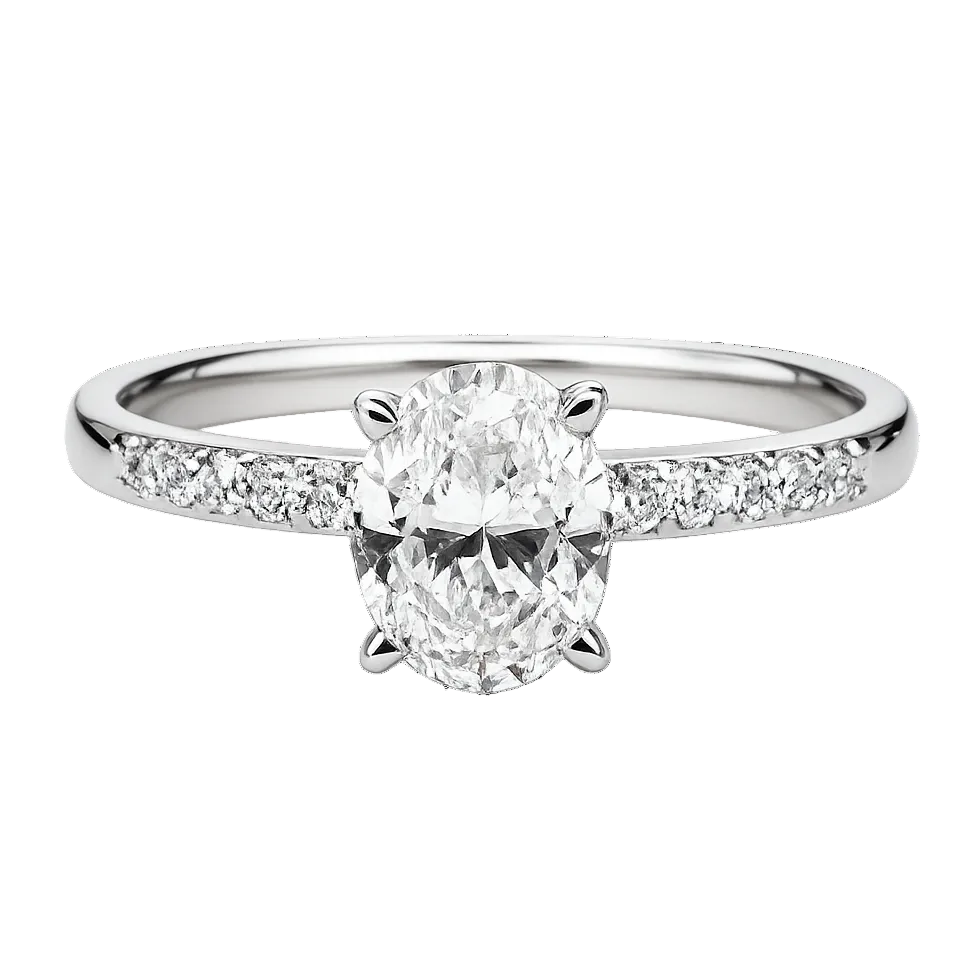 Solitario corte oval