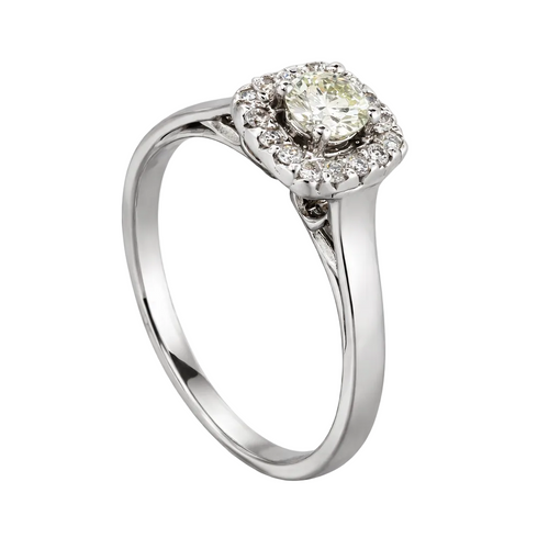 Anillo de compromiso en oro blanco