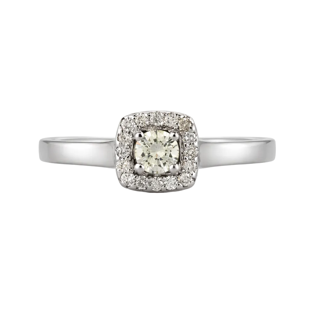 Anillo de compromiso en oro blanco