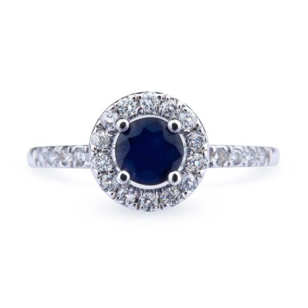 Anillo de zafiro y diamantes AN3 - Image 4