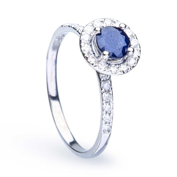 Anillo de zafiro y diamantes AN3 - Image 3