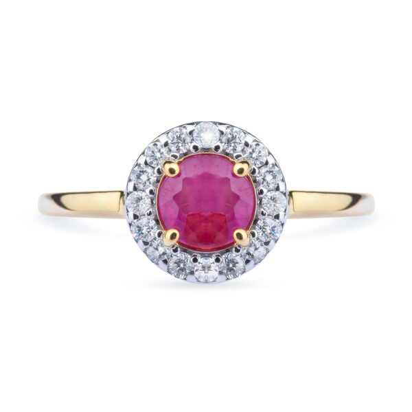 Anillo con rubí y brillantes AN6 - Image 4
