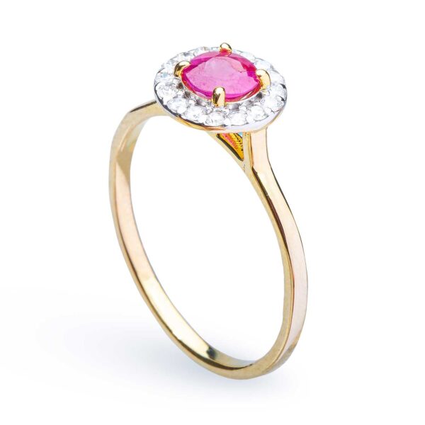 Anillo con rubí y brillantes AN6 - Image 3