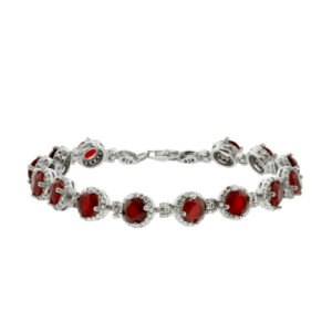 Pulsera de plata con rubí