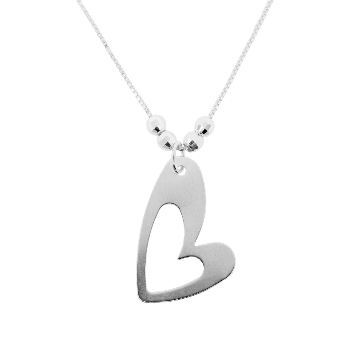 Collar de plata con corazon