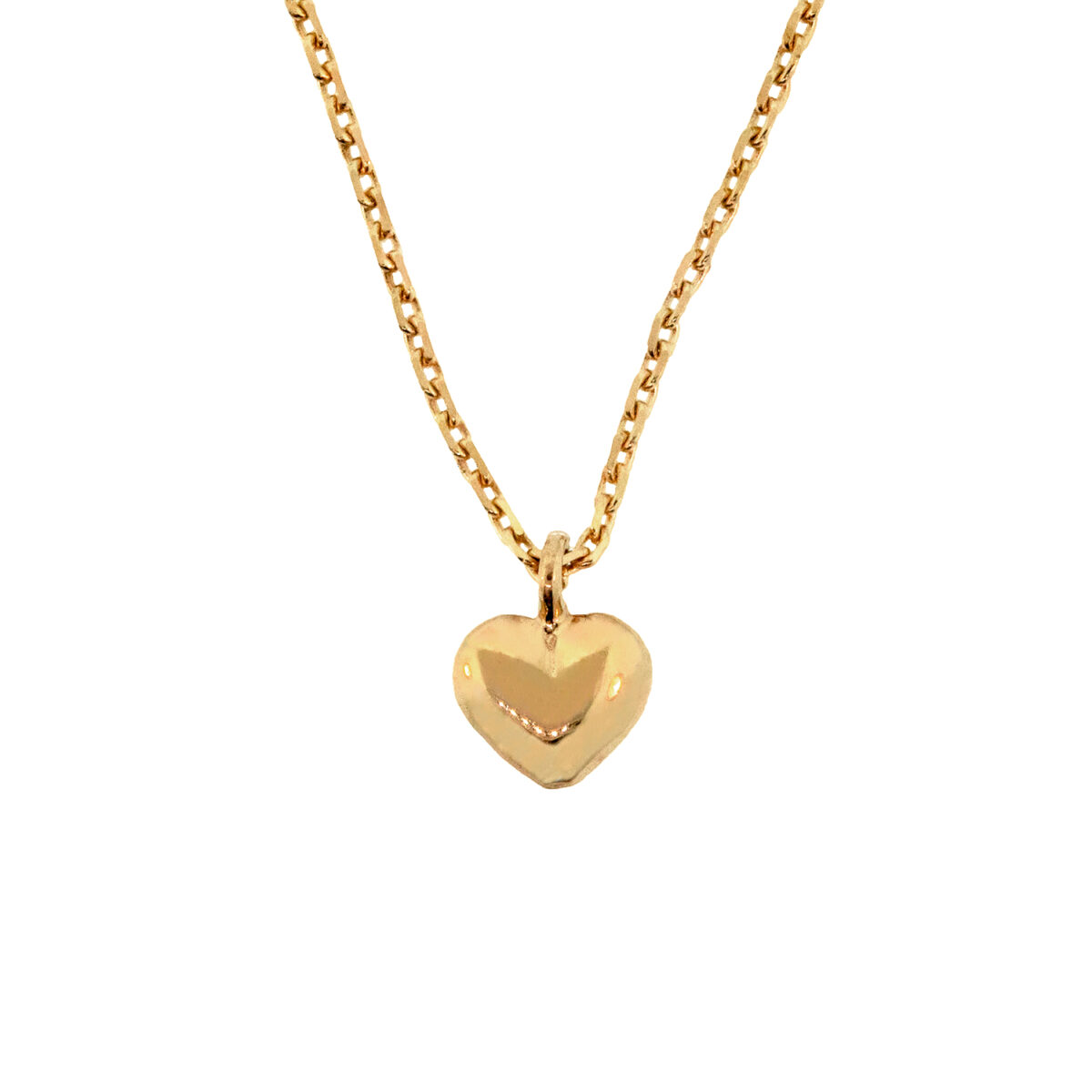 Collar con un corazón oro amarillo 14k