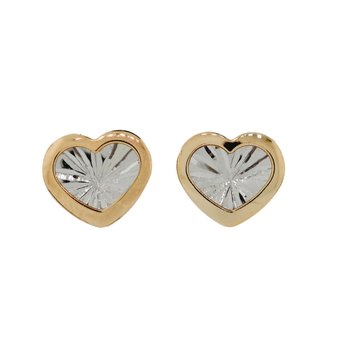 Arete de oro corazón