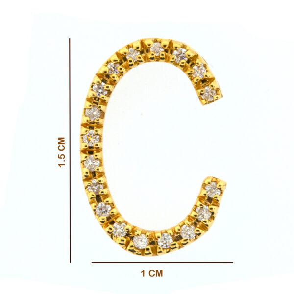 Inicial letra C con diamantes DB6 - Image 2