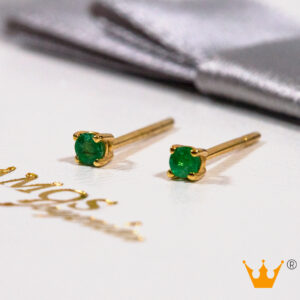 Aretes con esmeralda