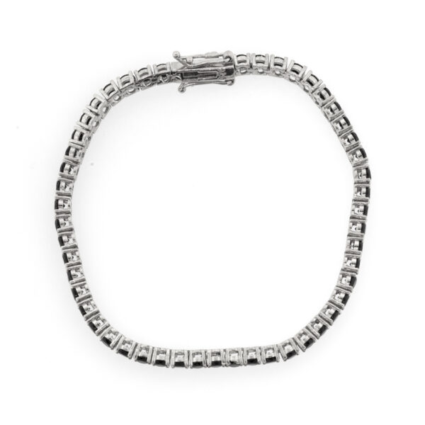 Pulsera de plata con piedras negras PUB2 - Image 4