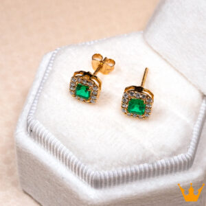 Aretes con esmeralda