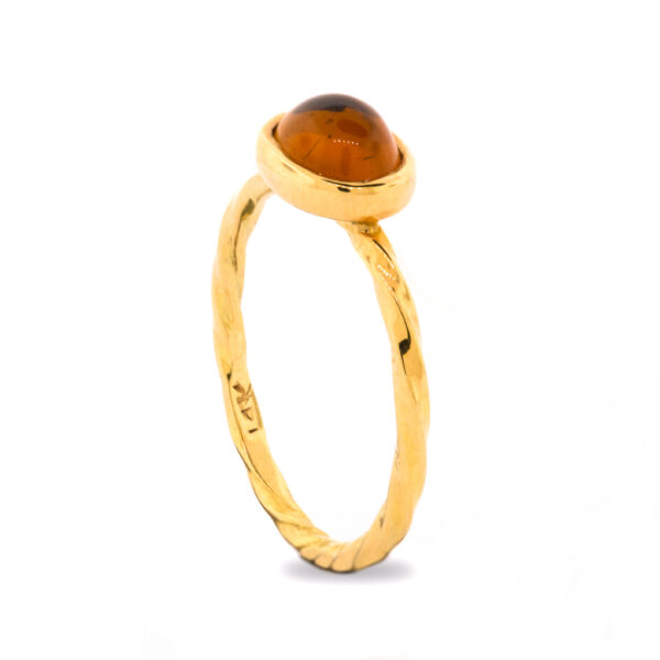 Anillo con piedra tono ámbar ANJ25 - Image 2