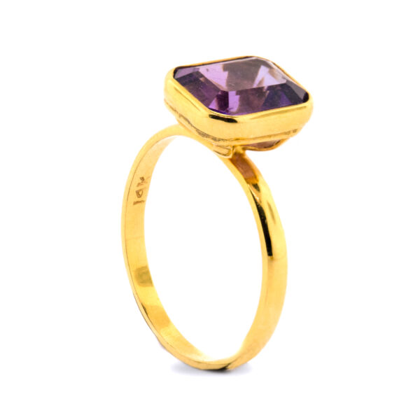 Anillo con piedra morada ANJ29 - Image 2