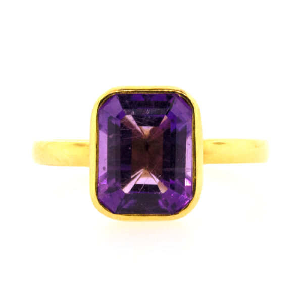 Anillo con piedra morada ANJ29 - Image 3